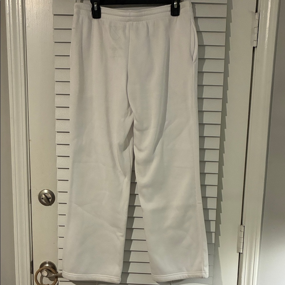 LA White Track Pants with Blue and Yellow Stripe - Picture 10 of 14
